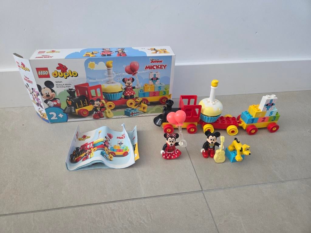LEGO DUPLO Disney Mickey & Minnie Verjaardagstrein (10941), Compleet, Ophalen of Verzenden, Zo goed als nieuw, Complete set