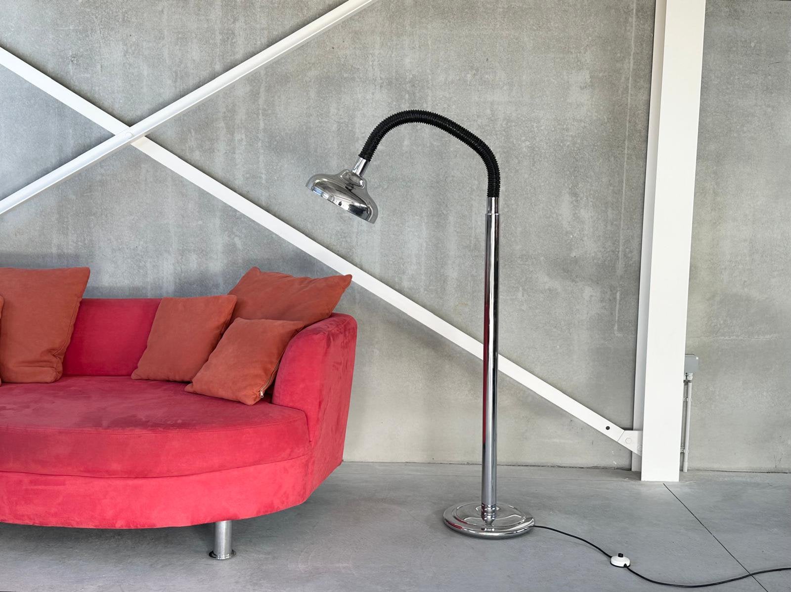 Vintage chroom vloerlamp 1980’s, Ophalen