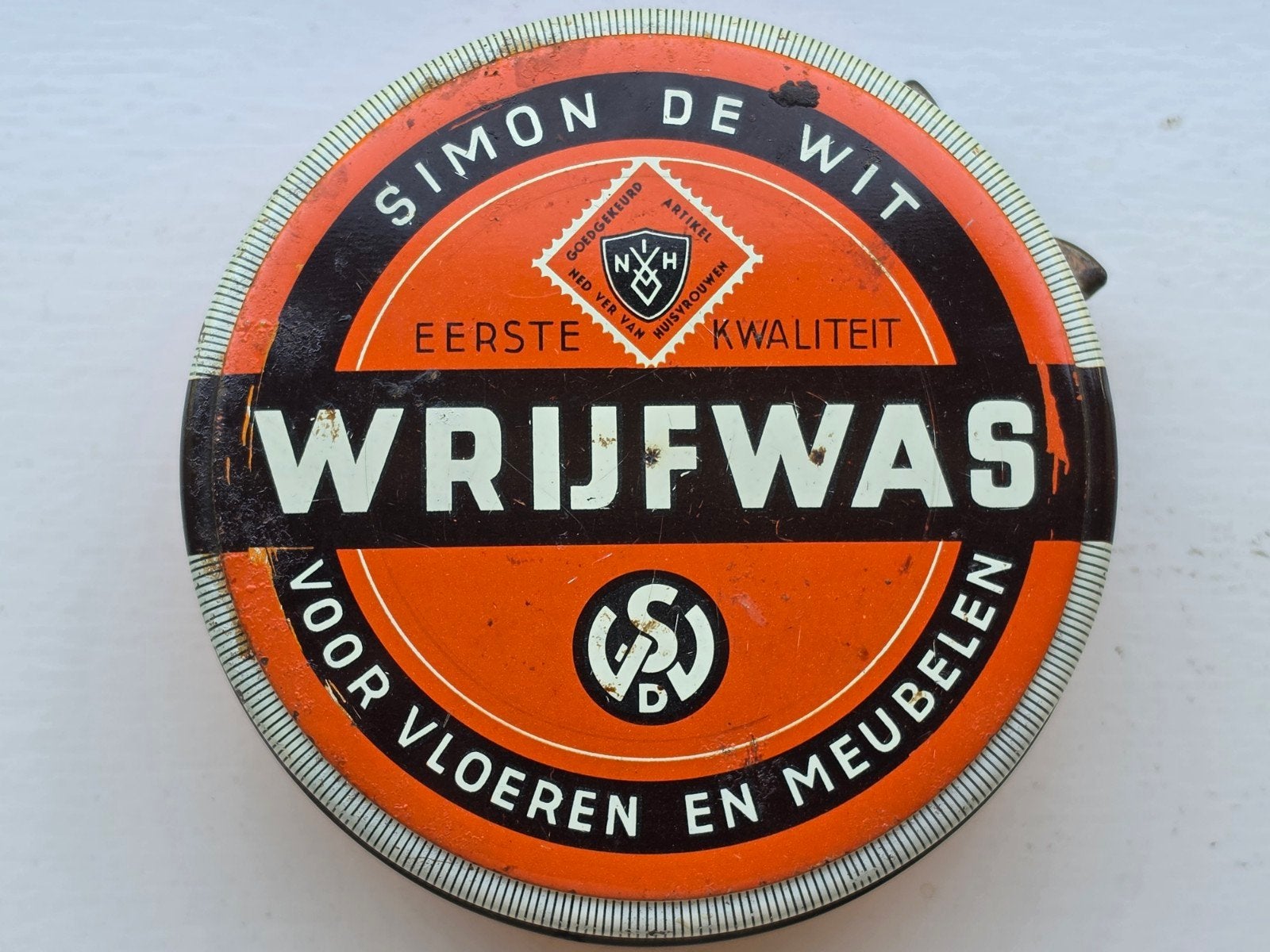Simon de Wit Wrijfwas blik, Ophalen of Verzenden, Gebruikt, Overige