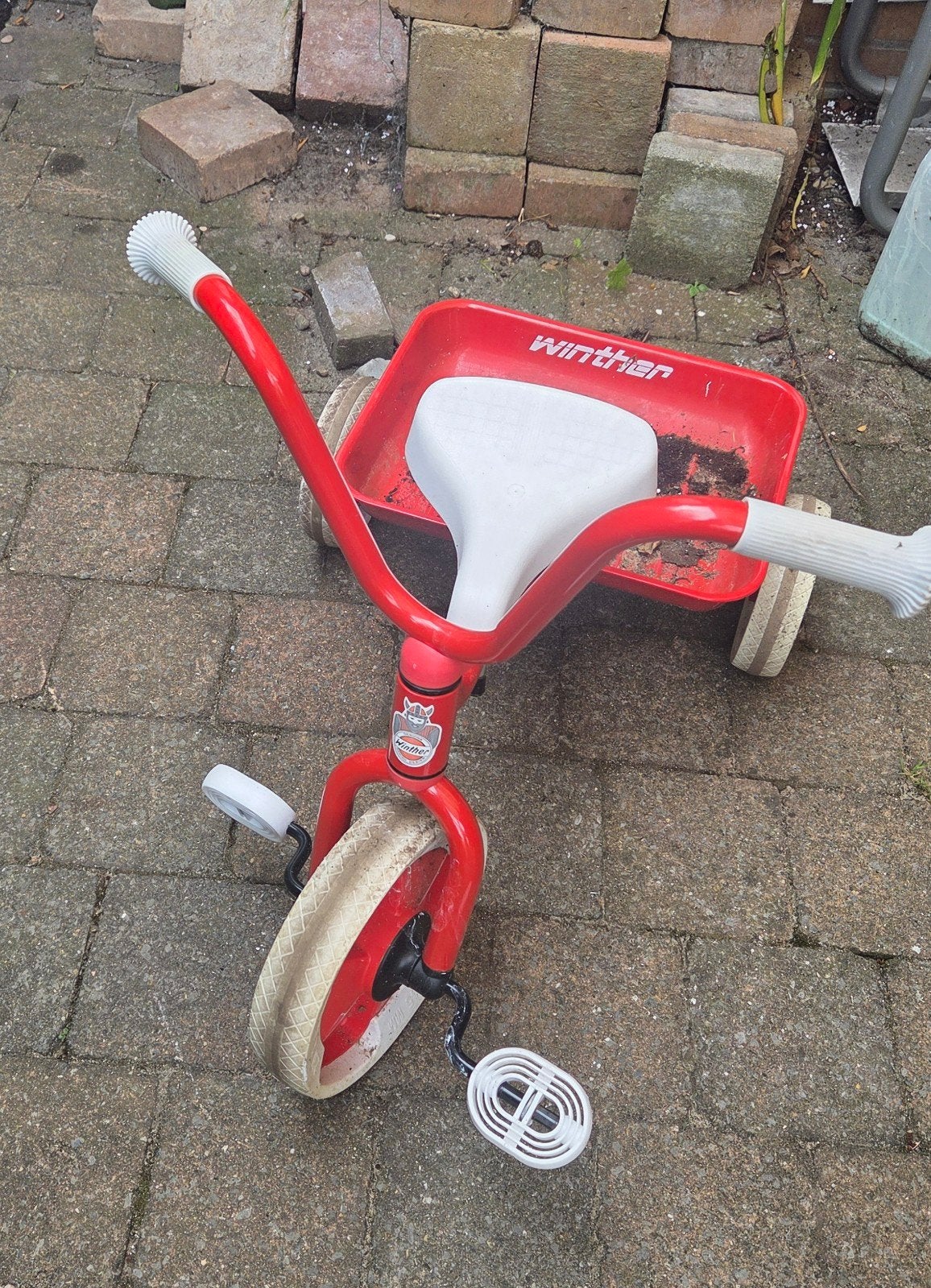 Winther driewieler met aanhanger - rood, Ophalen, Gebruikt, Overige typen