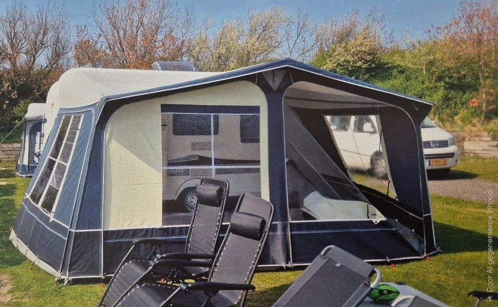 Isabella Pacific 300 voortent met zijaanbouw en slaaptent, Caravans en Kamperen, Voortenten en Luifels, Ophalen, Gebruikt, Ten Cate All Season 240g/m2