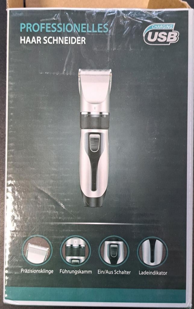 Elektrische Haartrimmer Zwart - Professionele Haar Knipper, Onbekend, Nieuw, Haarverzorging, Ophalen of Verzenden