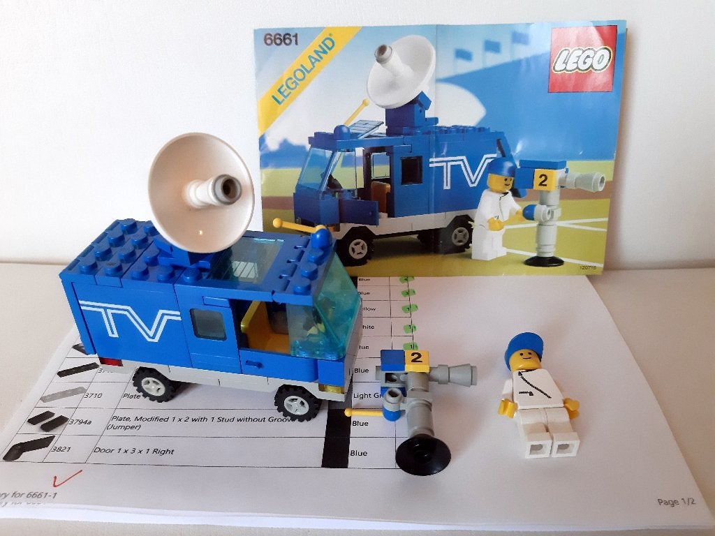 Set 6661: Mobile TV Studio, Lego, Ophalen of Verzenden, Zo goed als nieuw, Compleet