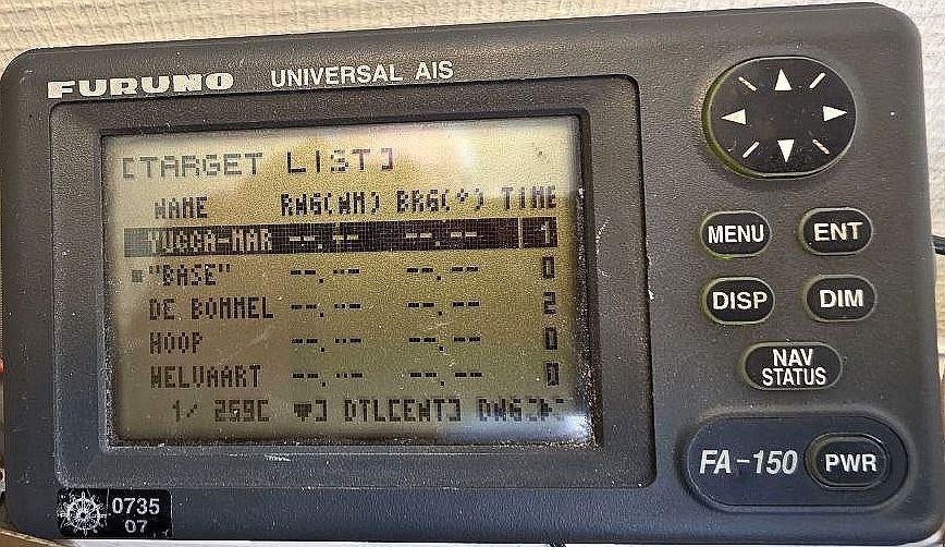 FURUNO AIS los display FA-1502, Ophalen, Gebruikt, Gps of Kompas