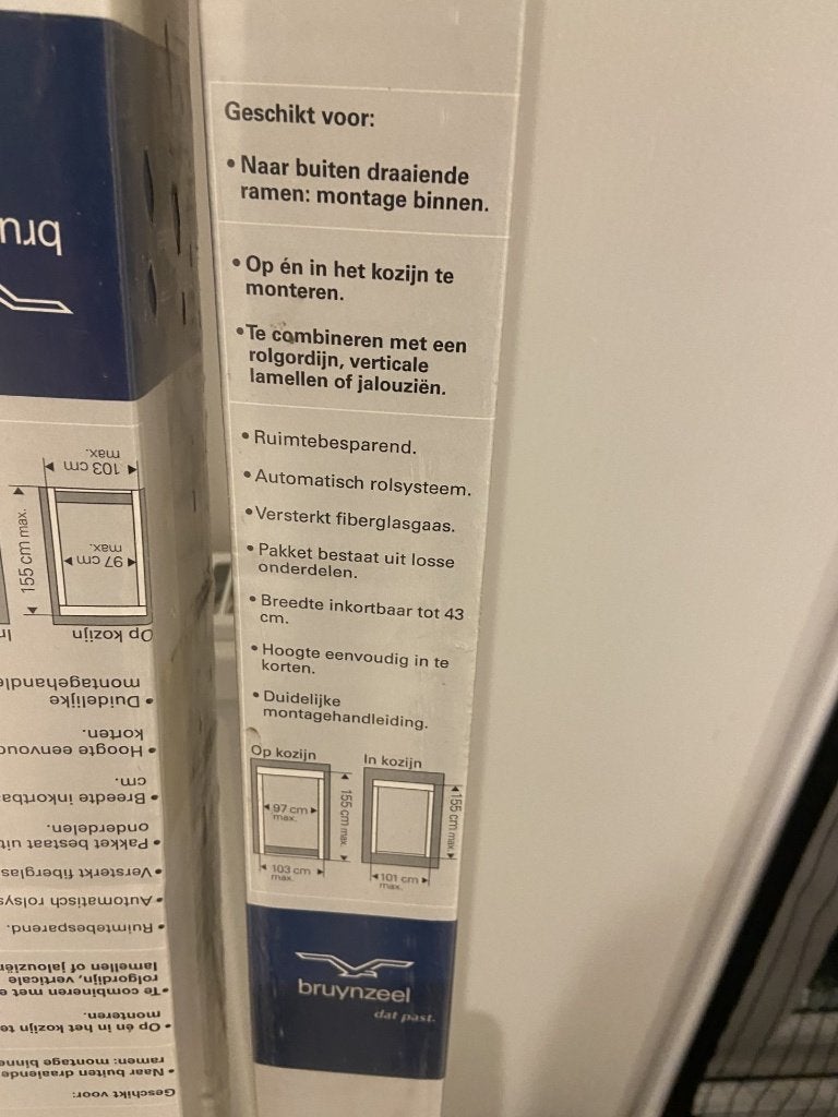 3 Bruynzeel Rolhorren, Doe-het-zelf en Verbouw, 100 tot 120 cm, Kunststof, Hordeur, Minder dan 200 cm