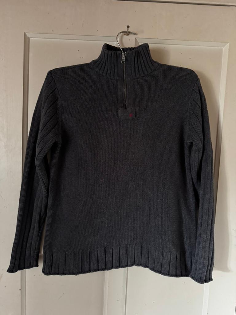 Ralph Lauren donkergrijze schipperstrui maat M, Ophalen of Verzenden, Gedragen, Maat 48/50 (M), Grijs