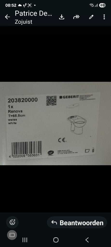 Toiletpot met stortbak, slechts 1 jaar oud, Ophalen, Zo goed als nieuw, Toilet
