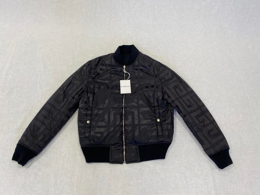 Givenchy Reversible Bomber Virgin Wool Black Size 50, ., Zwart, Nieuw, .