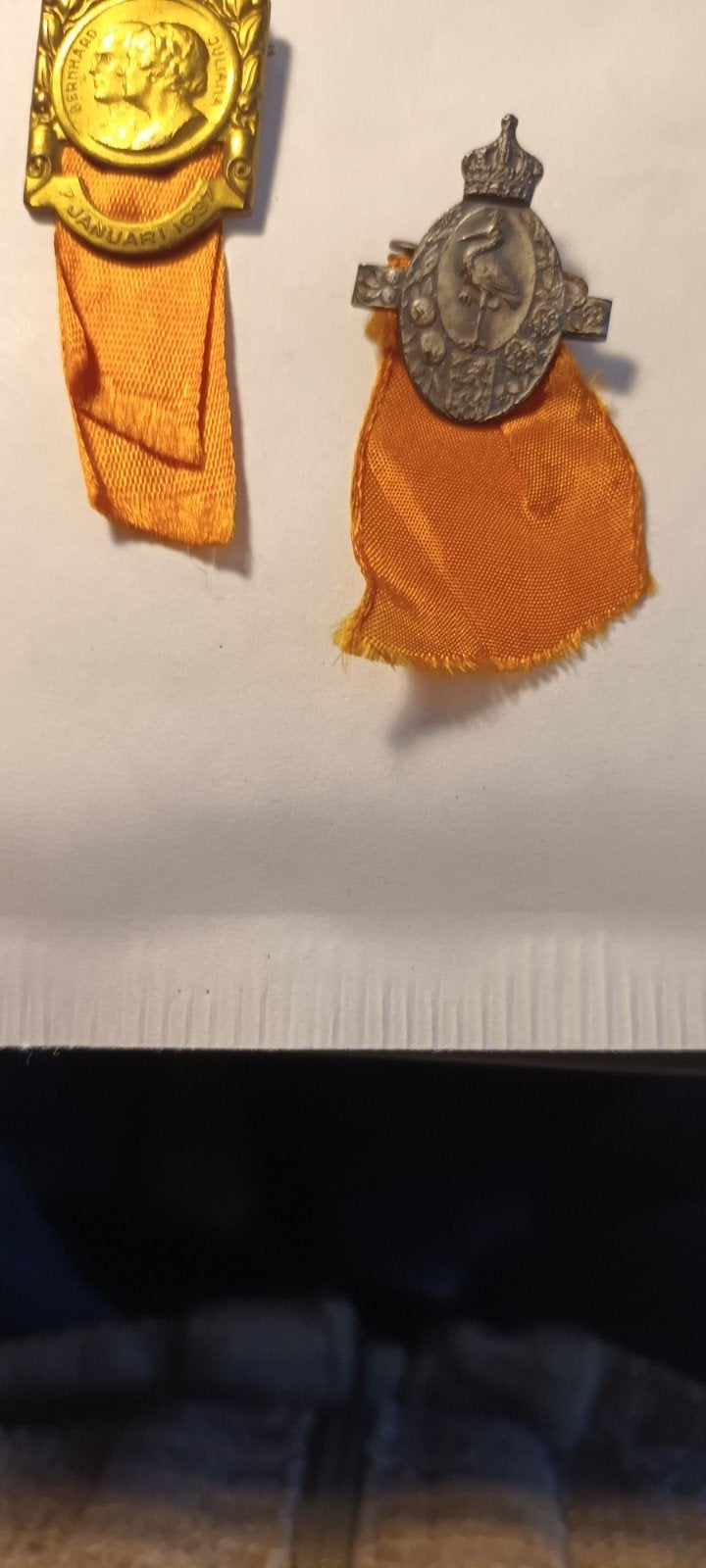 Oude Nederlandse Medailles met Oranje Lint, Ophalen of Verzenden