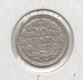 Wilhelmina dubbeltjes, Ophalen of Verzenden, Koningin Wilhelmina, 10 cent, Losse munt