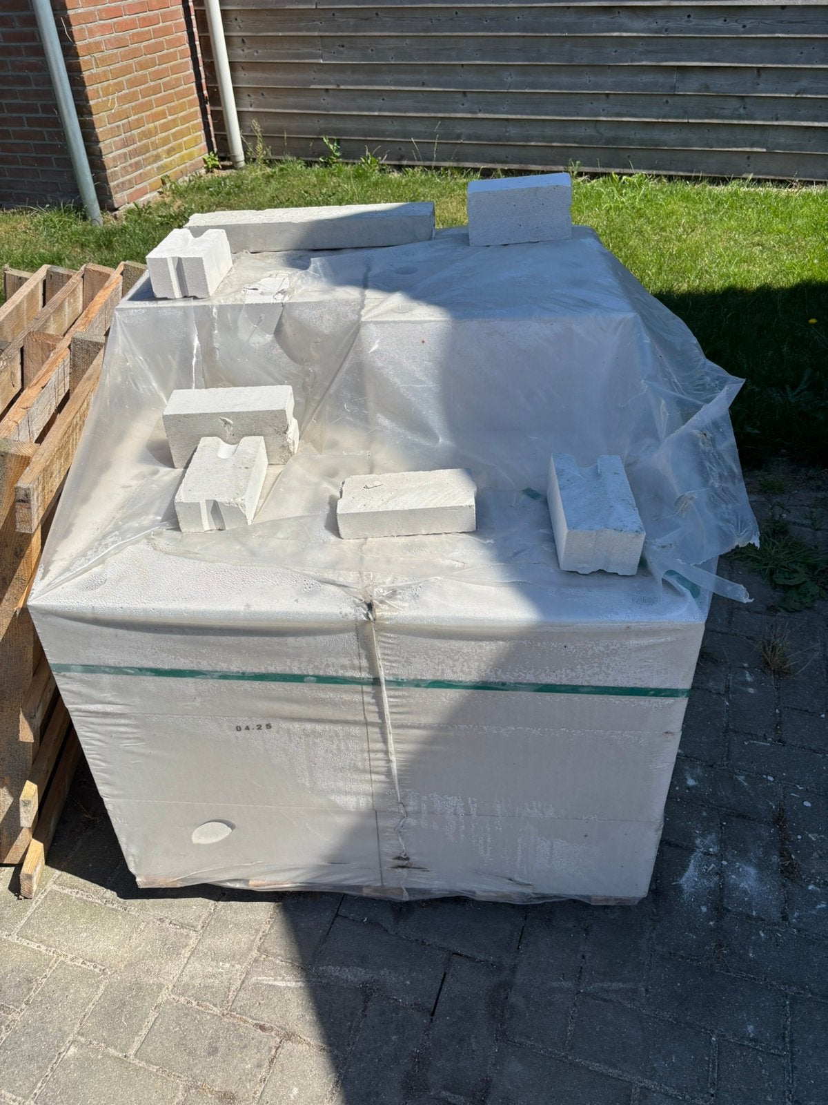 Kalkzandsteen Lijmblokken L100/198 CS20 - 437x100x198 mm, Ophalen, Nieuw, Kalkzandstenen