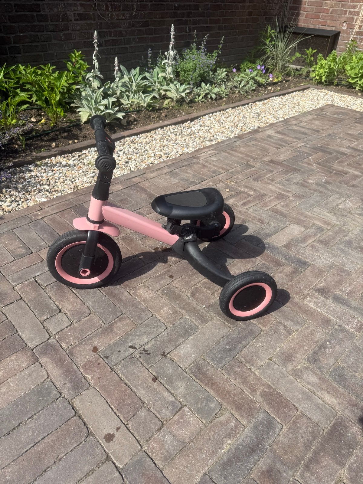 Roze 2-in-1 Loopfiets/Driewieler voor Kinderen, Ophalen of Verzenden, Zo goed als nieuw, Loopfiets
