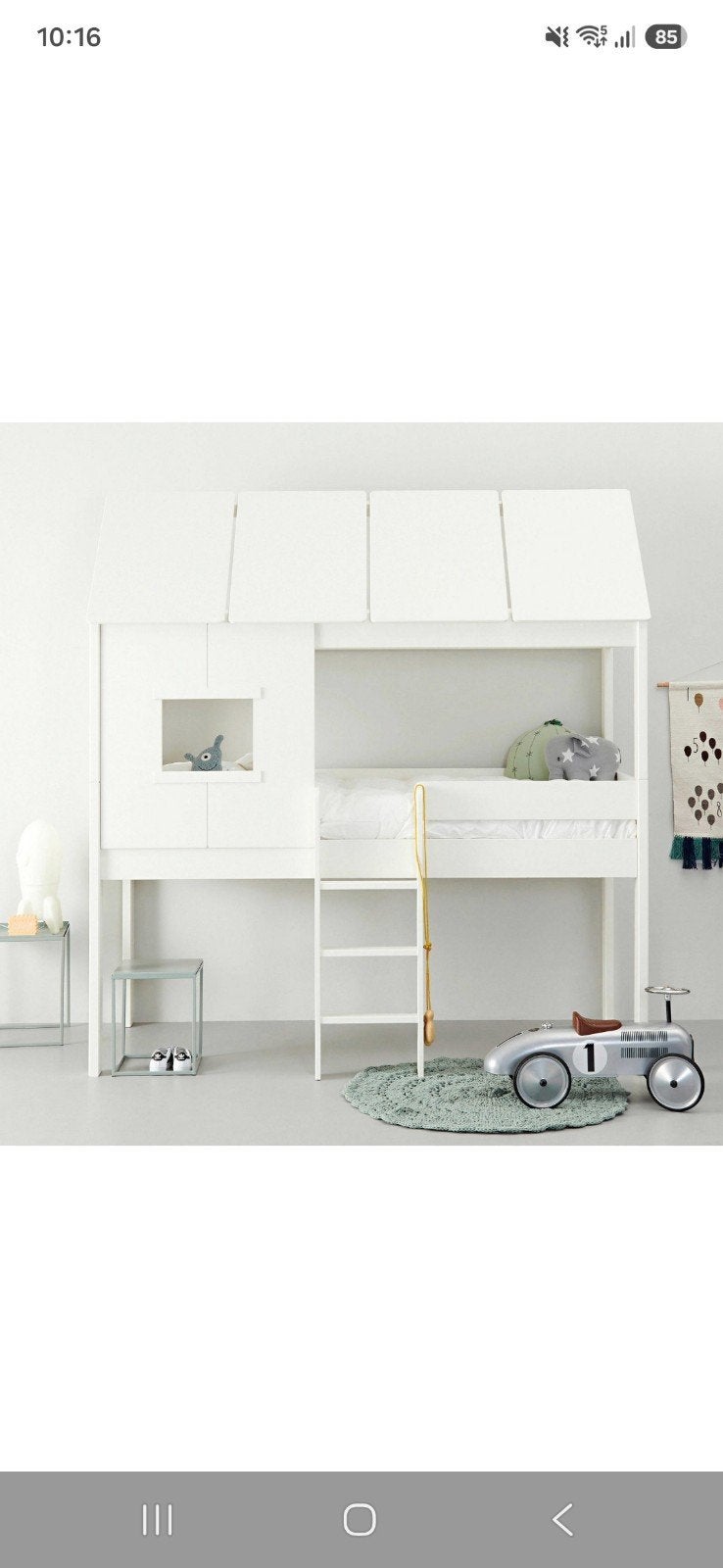 Halfhoogslaper  met matras, Ophalen, Gebruikt, Eenpersoons, Halfhoogslaper