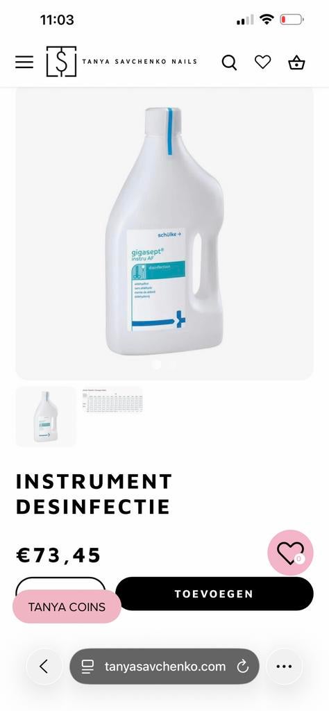 Gelnagels Professioneel instrument desinfectie Gigasept, Ophalen of Verzenden