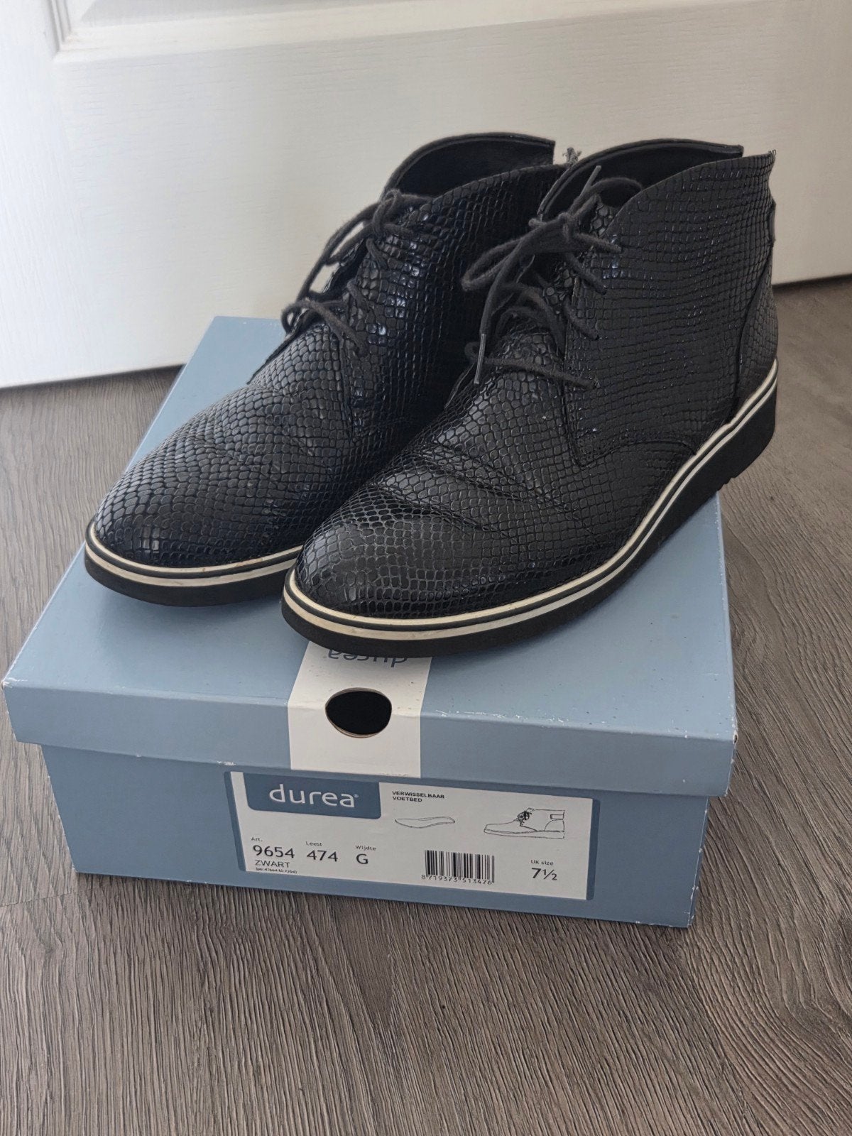 DUREA SCHOENEN MAAT 7.5 G, Kleding | Dames, Ophalen of Verzenden, Zo goed als nieuw, Zwart