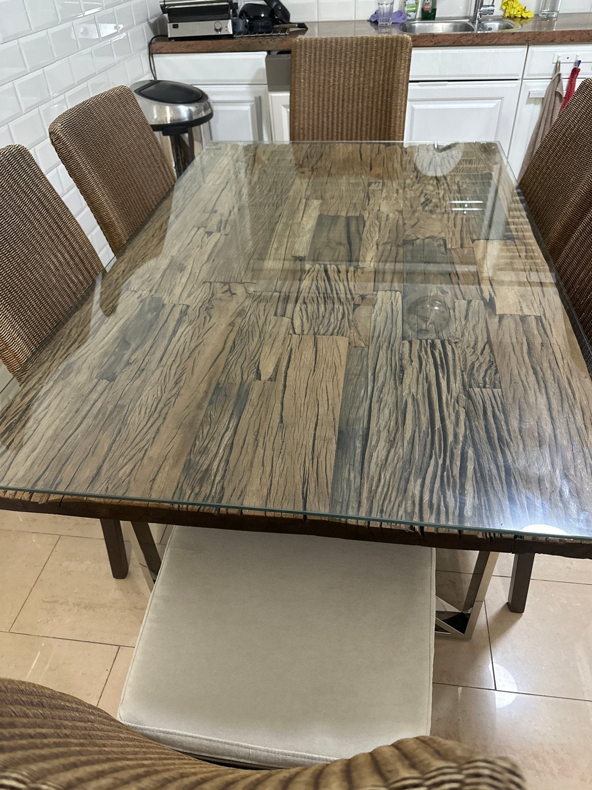 Elegante set Richmond eettafel & salontafel., Ophalen, 50 tot 100 cm, Zo goed als nieuw, 150 tot 200 cm