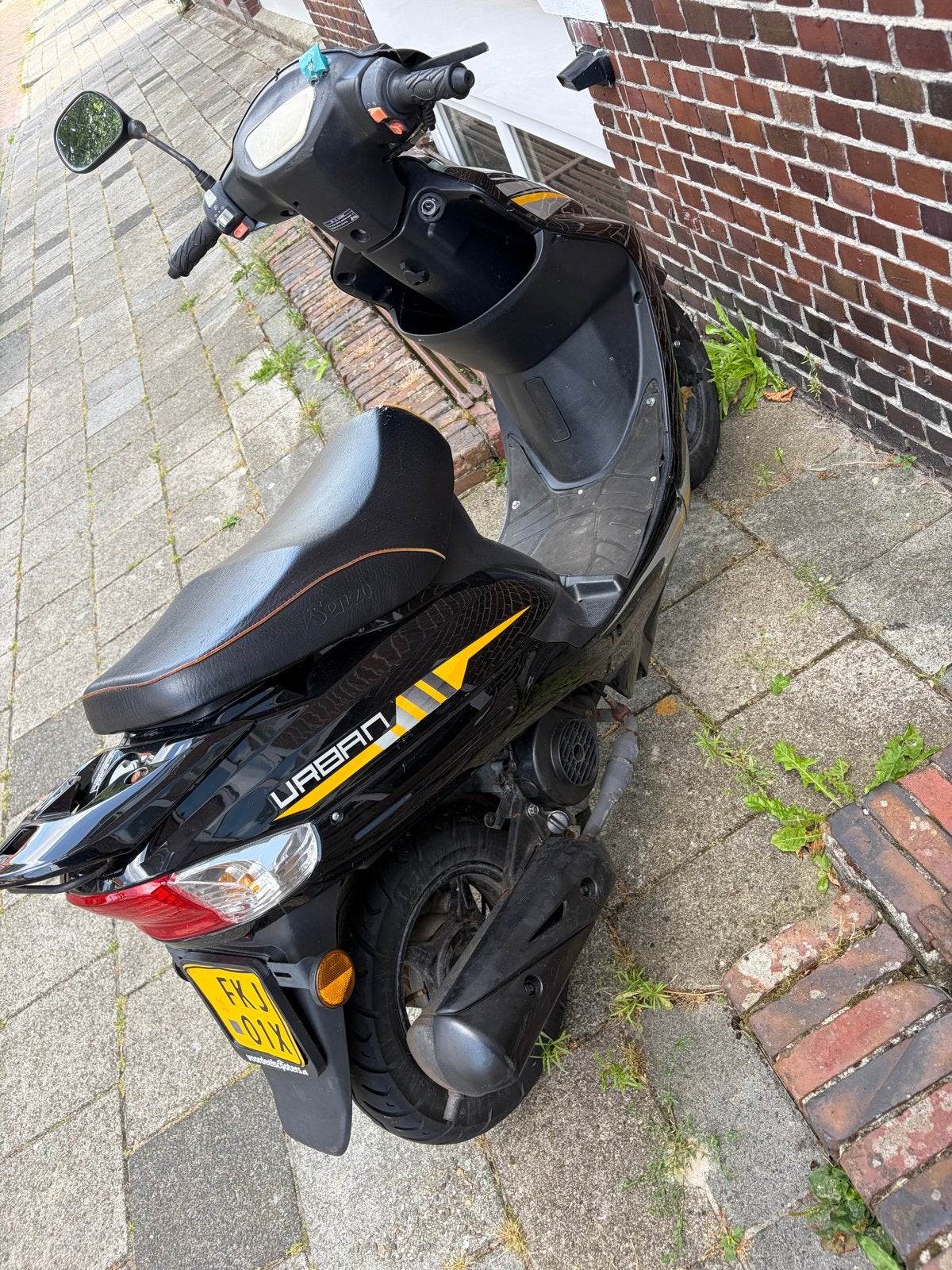 Senzo Urban snorscooter - Zwart - Goede staat, Ophalen, Gebruikt, Maximaal 45 km/u, Benzine