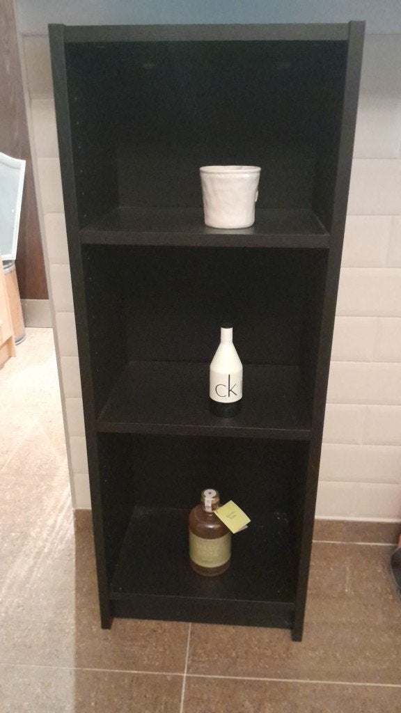 Zwarte Boekenkast met 3 Planken - Gebruikt, Ophalen, Met plank(en), Minder dan 50 cm, Gebruikt
