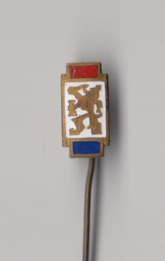 Nederlandsche Unie Leeuw Anti-NSB emaille speldje, Verzamelen, Niet vindbaar, Niet vindbaar, Nederland, Embleem of Badge
