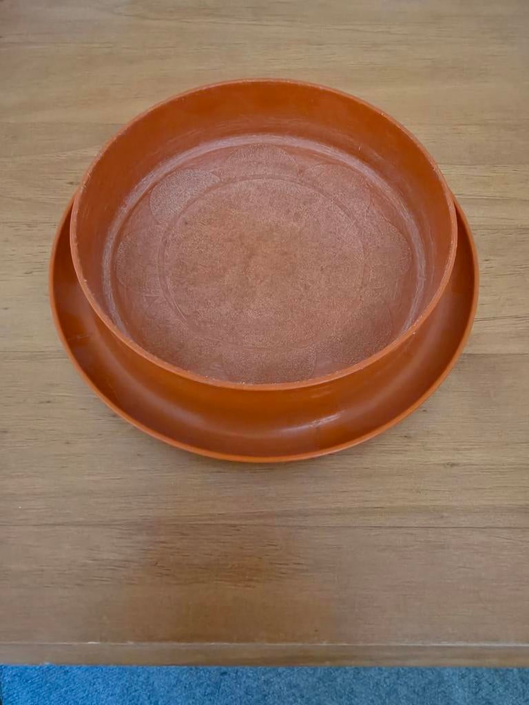 Tupperware peuterbord - Oranje, Huis en Inrichting, Keuken | Tupperware, Gebruikt, Bak of Kom, Oranje, Ophalen of Verzenden