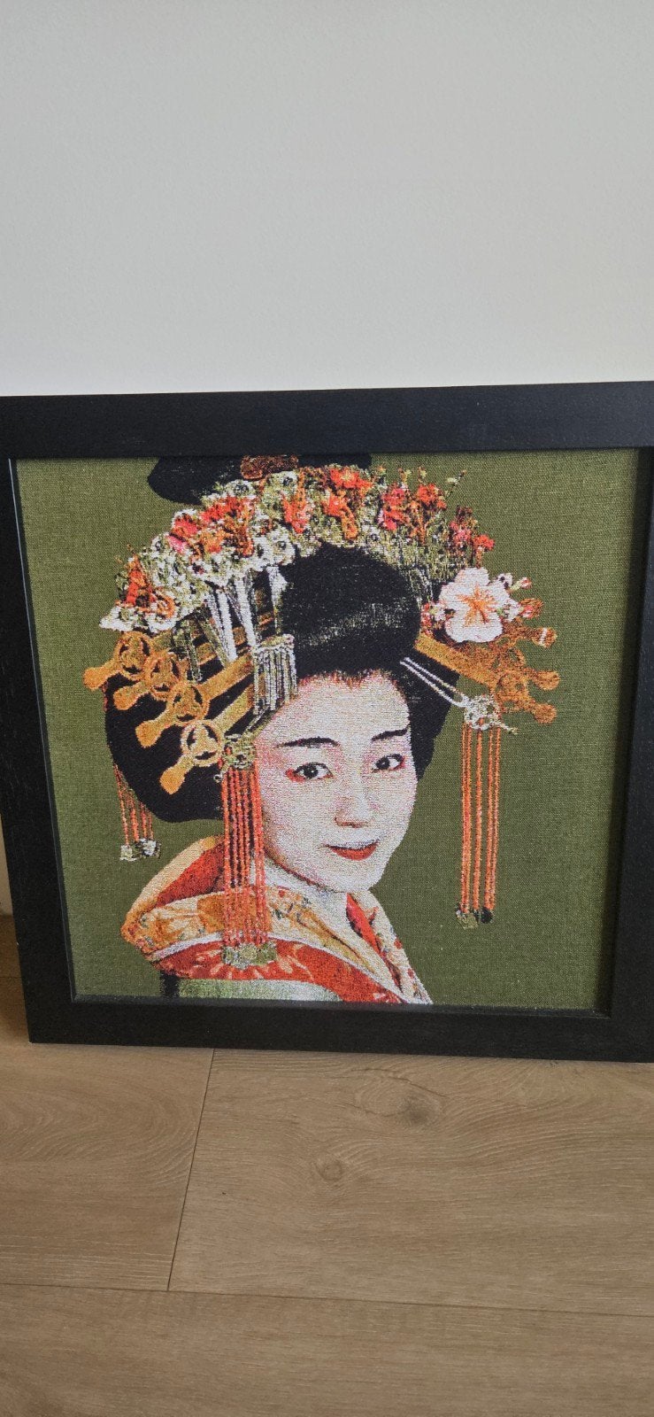 Canvas schilderij Geisha - 50x49 cm, Ophalen