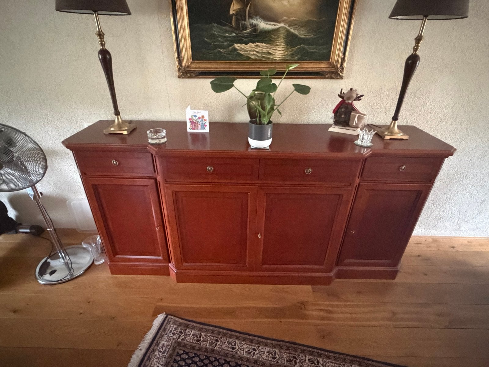 Klassieke Dressoir en Vitrinekast Set - Selva, Ophalen, 100 tot 150 cm, Zo goed als nieuw, 150 tot 200 cm