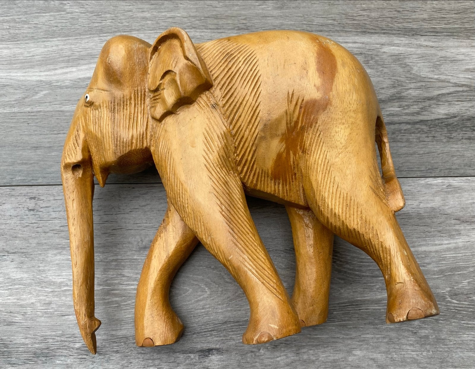 Houten olifant beeldje - 20 cm hoog, Ophalen, Gebruikt, Dier