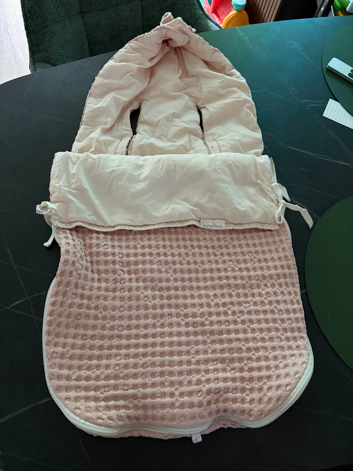 Koeka Oslo Voetenzak Oud Roze - Wafelstof, Ophalen, Zo goed als nieuw, Kinderwagen, Overige merken