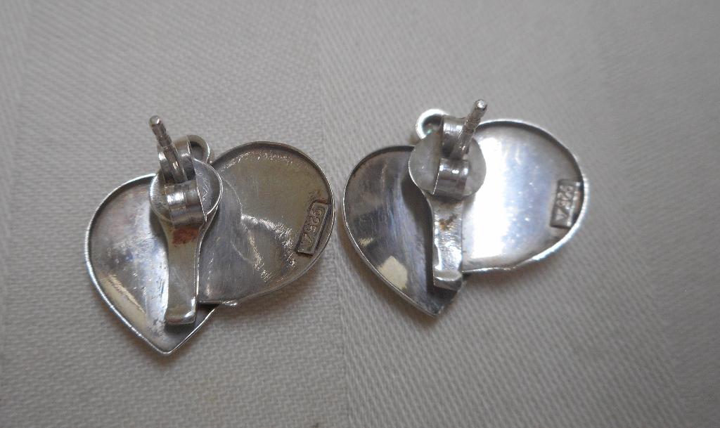 Zilveren modernist oorbellen Teka nr.477, Sieraden, Tassen en Uiterlijk, Verzenden, Zo goed als nieuw, Zilver, Zilver