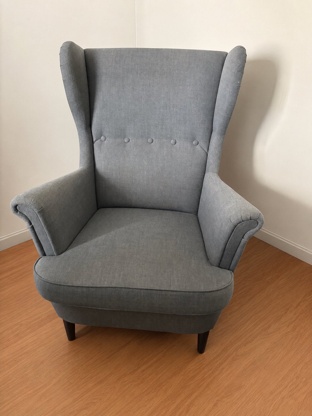 IKEA STRANDMON grijs, Huis en Inrichting, Fauteuils, Zo goed als nieuw, 50 tot 75 cm, 75 tot 100 cm, Ophalen