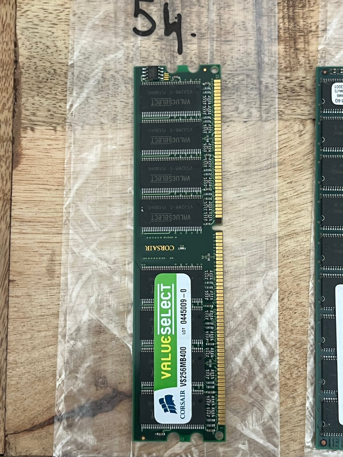 #54 - Corsair ValueSelect VS256MB400 DDR RAM Geheugenmodule, 1 GB of minder, Verzenden, Desktop, DDR