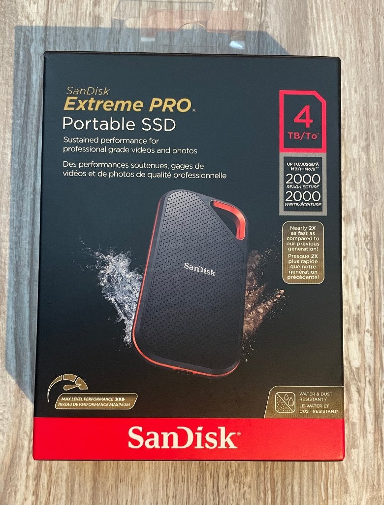 New - SanDisk Extreme PRO Portable SSD 4TB - 2000 mbps, Computers en Software, SSD, Nieuw, Laptop, 4 TB