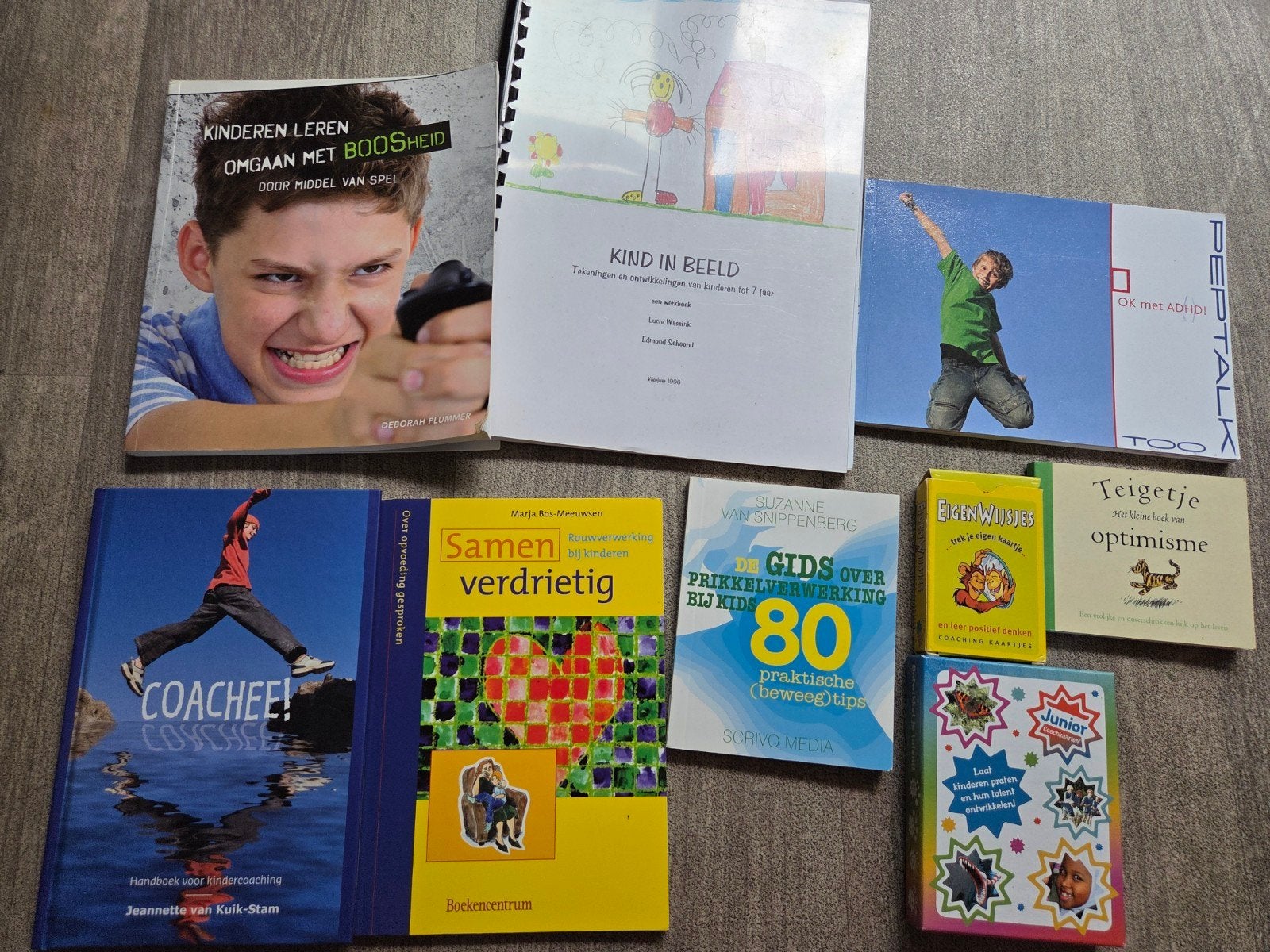pakket boeken en kaarten voor kindercoaching, Boeken, Partijen en Verzamelingen, Ophalen of Verzenden, Zo goed als nieuw, Kind en Jeugd