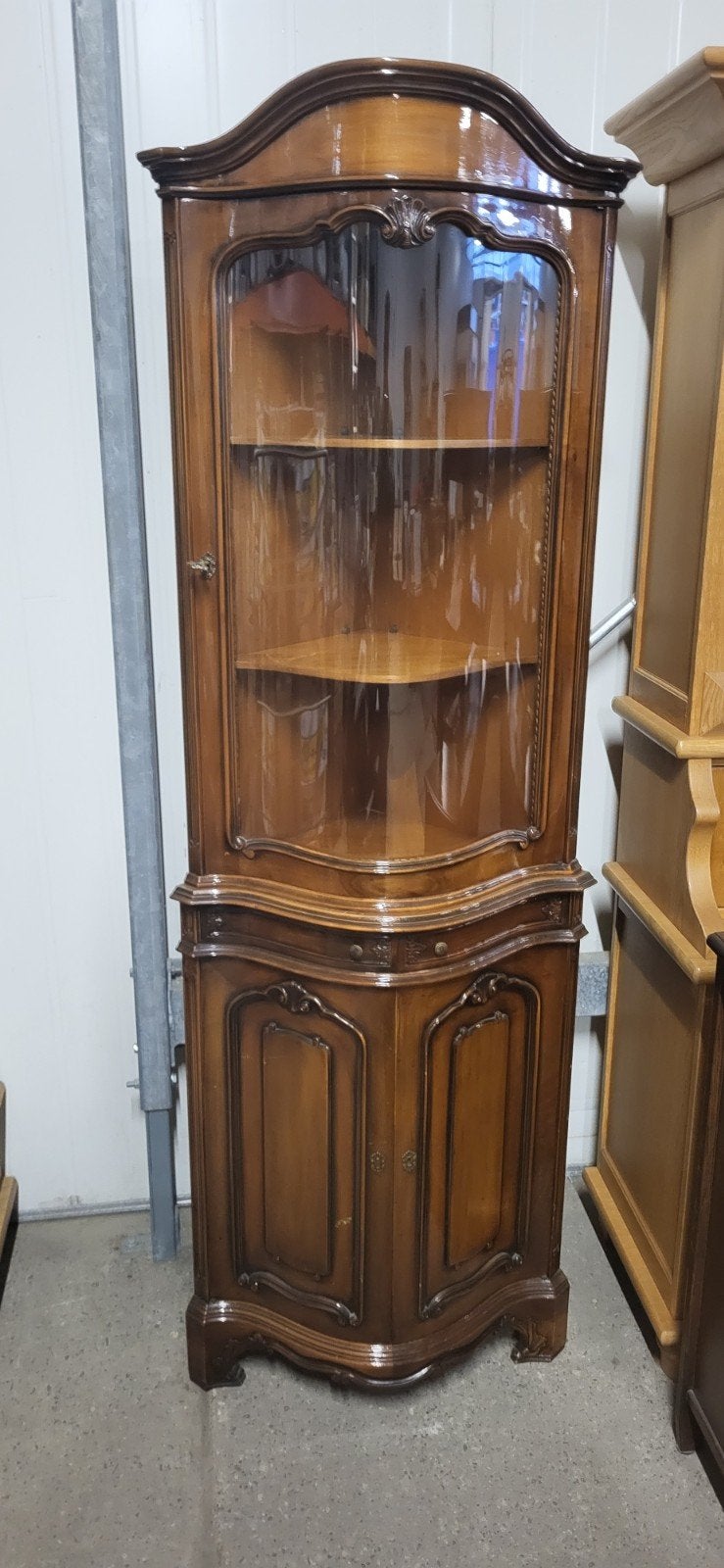 Barok Vitrinekast - 202cm Hoog, 68cm Breed, Ophalen of Verzenden