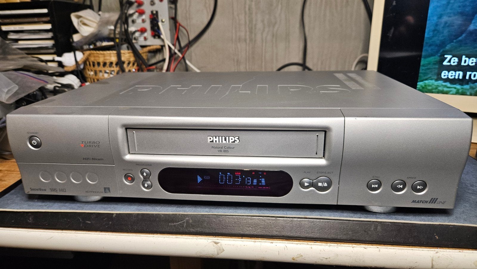 PHILIPS Matchline VR805 HiFi Stereo, Audio, Tv en Foto, Videospelers, Ophalen of Verzenden, Gebruikt, VHS-speler of -recorder