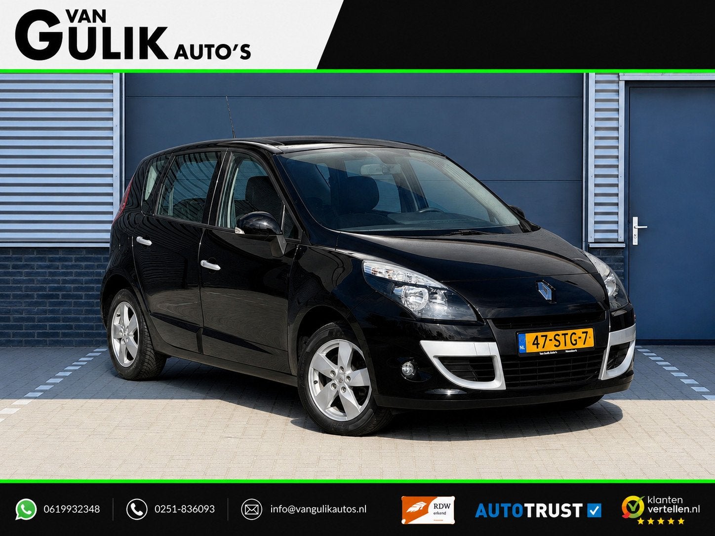 Renault Scénic 1.6 Dynamique E85 | Pano | Half Leder | Crui, Auto's, Euro 5, Gebruikt, 4 cilinders, Zwart