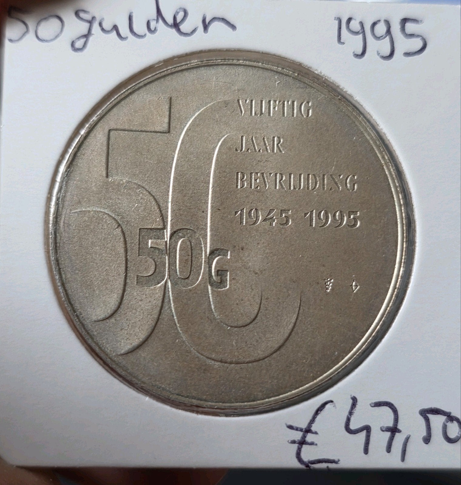 50 gulden 1995 Nederland, Postzegels en Munten, Munten | Nederland, Verzenden, Koningin Beatrix, Zilver, Losse munt