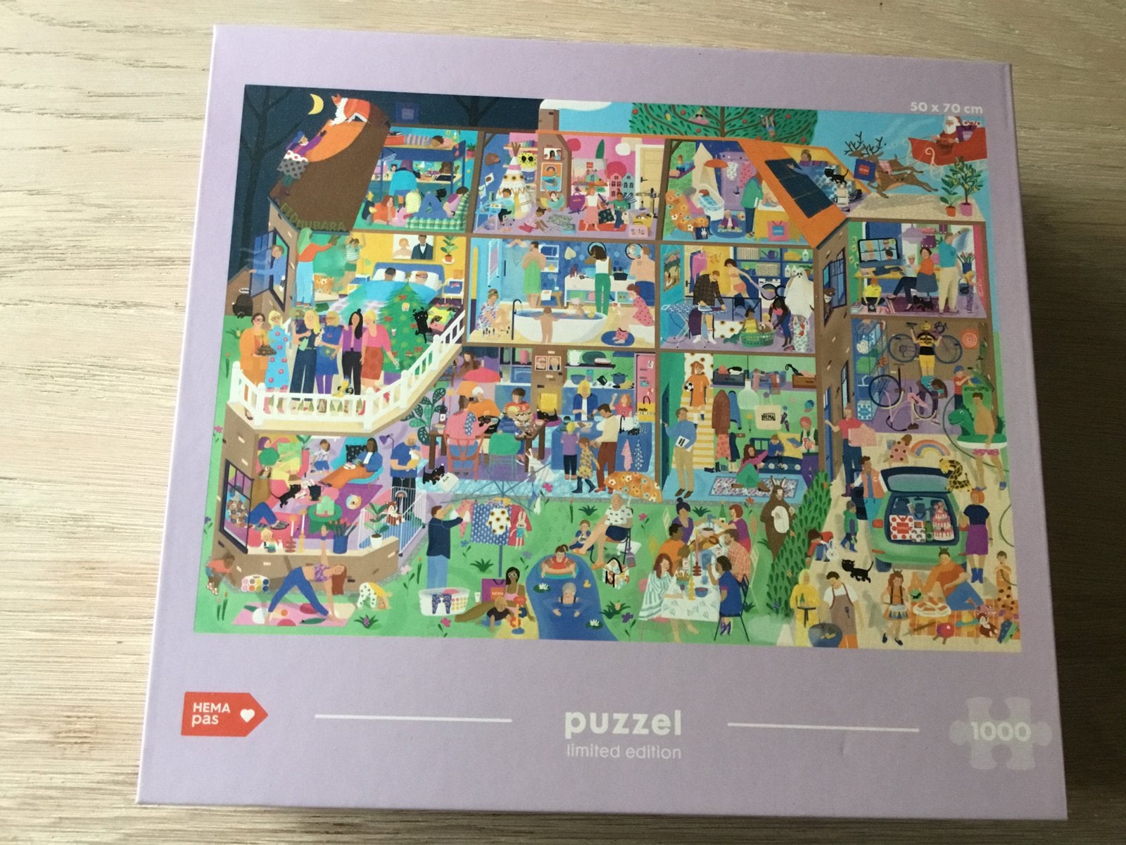 Hema puzzel 1000 stukjes, Ophalen of Verzenden, 500 t/m 1500 stukjes, Zo goed als nieuw