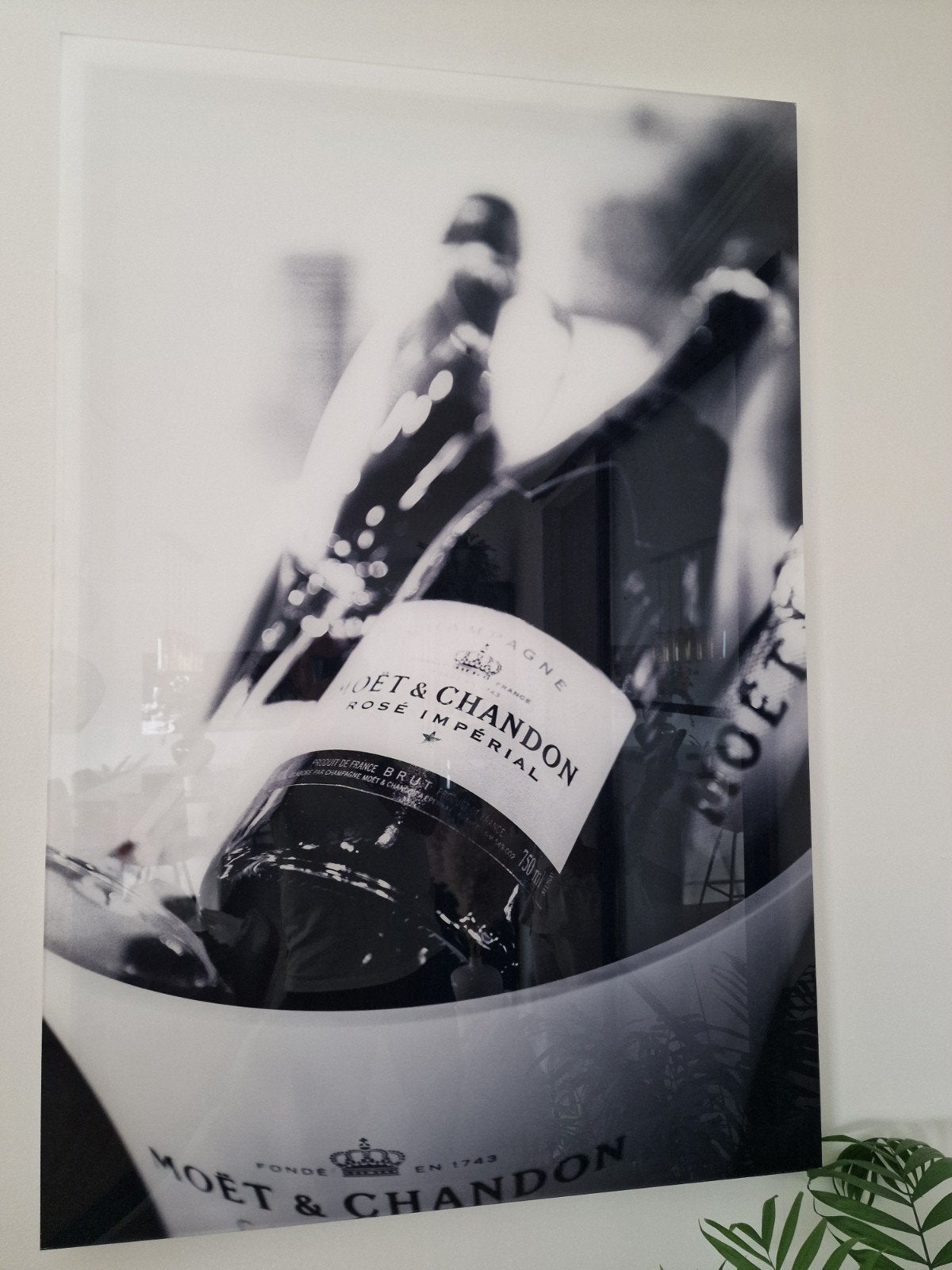 Moët & Chandon Champagne Fles Kunst Print, Ophalen, 75 – 100, 50 tot 75 cm, Print