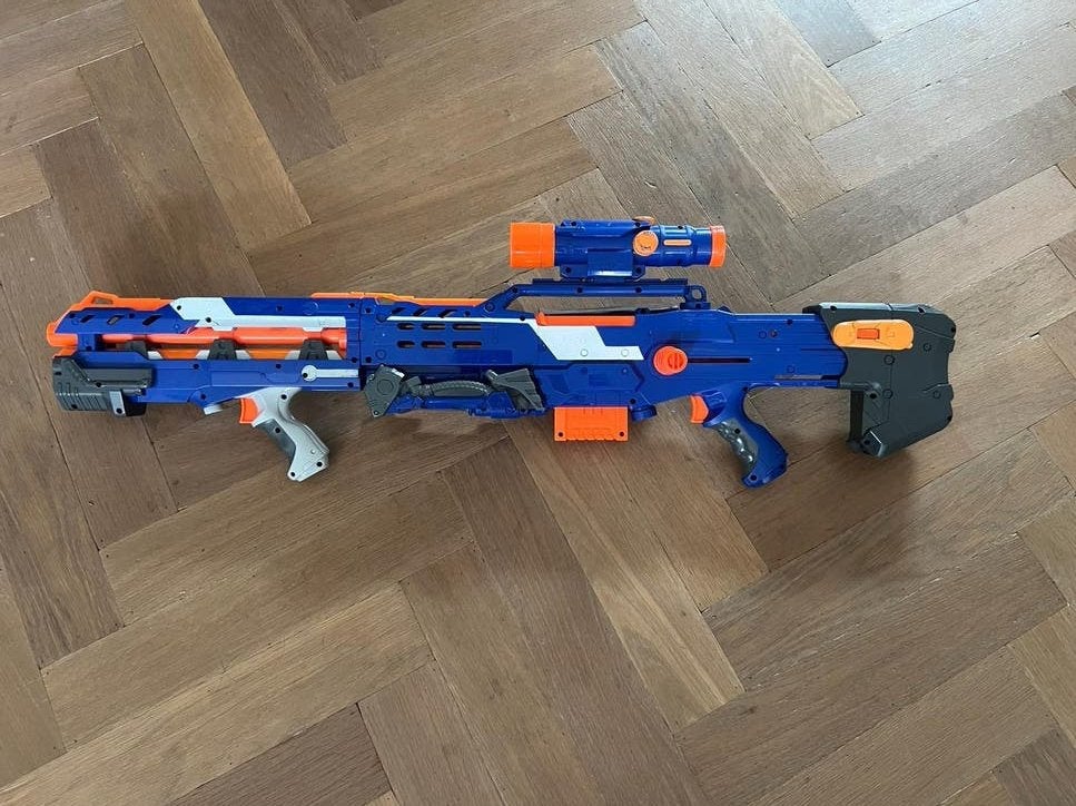 Nerf N-Strike icon series longshot cs-6, Ophalen, Gebruikt