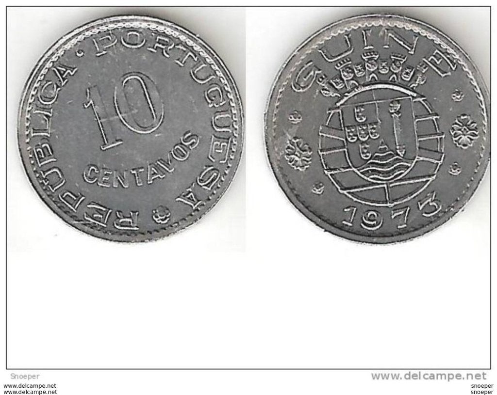 guinea bissau portuguese guinea 10 centavos 1973 km 12 unc, Verzenden, Overige landen, Losse munt