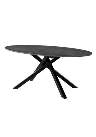 IKEA MARIEDAMM eettafel met marmerpatroon, Ophalen, 100 tot 150 cm, Zo goed als nieuw, Vijf personen of meer