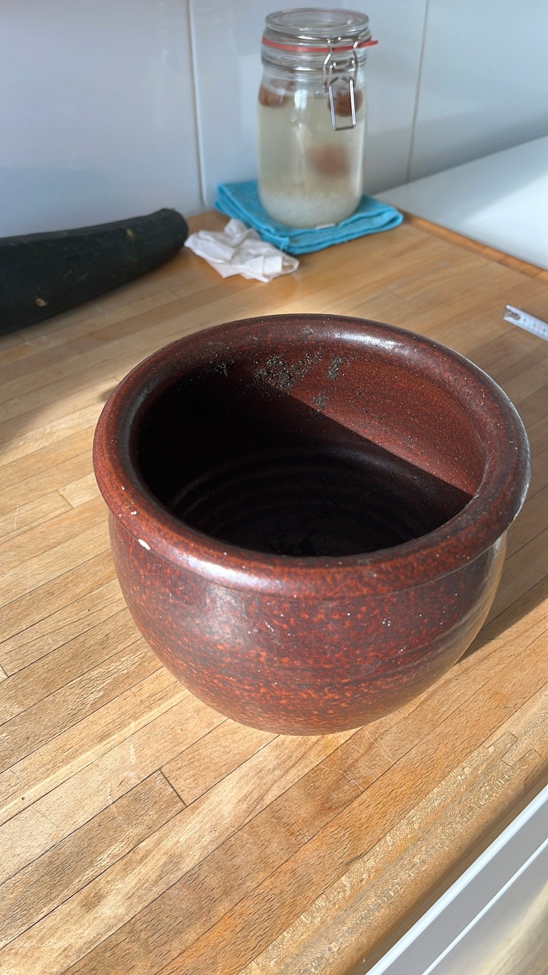 Plantenpot, Tuin en Terras, Ophalen, Rond, Zo goed als nieuw, Aardewerk