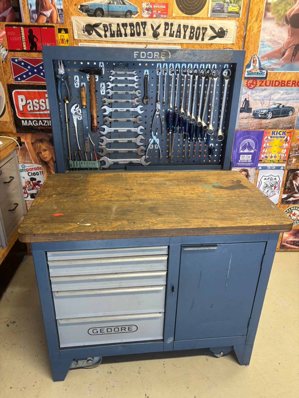 Gedore 1505 gereedschap wagen werkbank met gereedschap, Auto diversen, Ophalen
