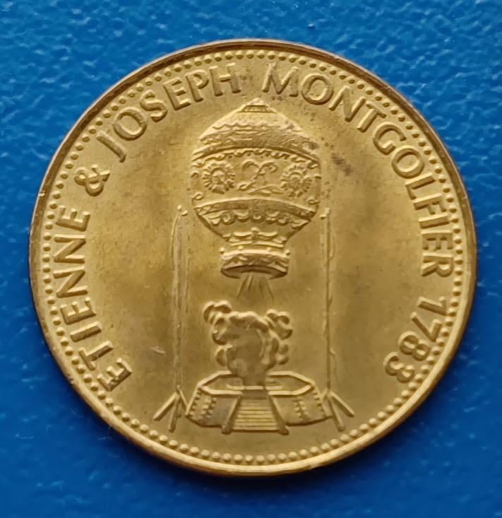 Shell Ruimte-avontuur 3 - Etienne & Joseph Montgolfier 1783, Postzegels en Munten, Penningen en Medailles, Overige materialen