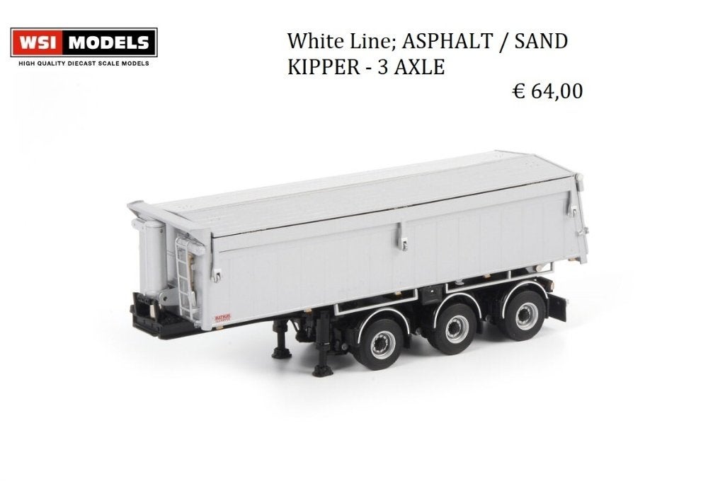WSI Models White line asphalt tipper, Ophalen of Verzenden, Nieuw, Bus of Vrachtwagen, Wsi