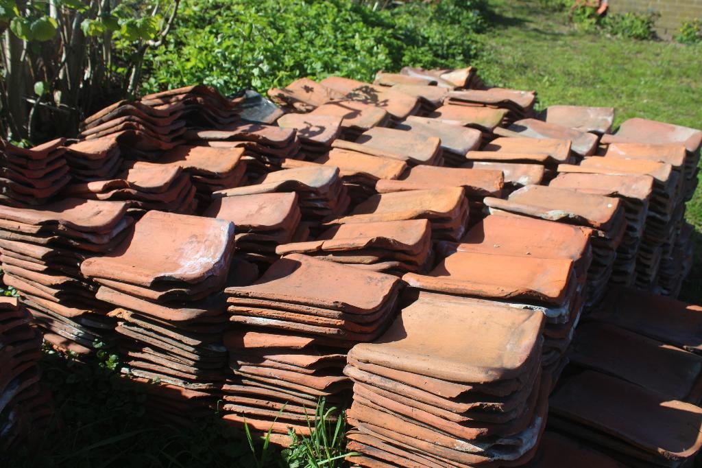 400+ Oud Hollandse dakpannen rood, Ophalen, Gebruikt, Steen of Klei, 15 m² of meer