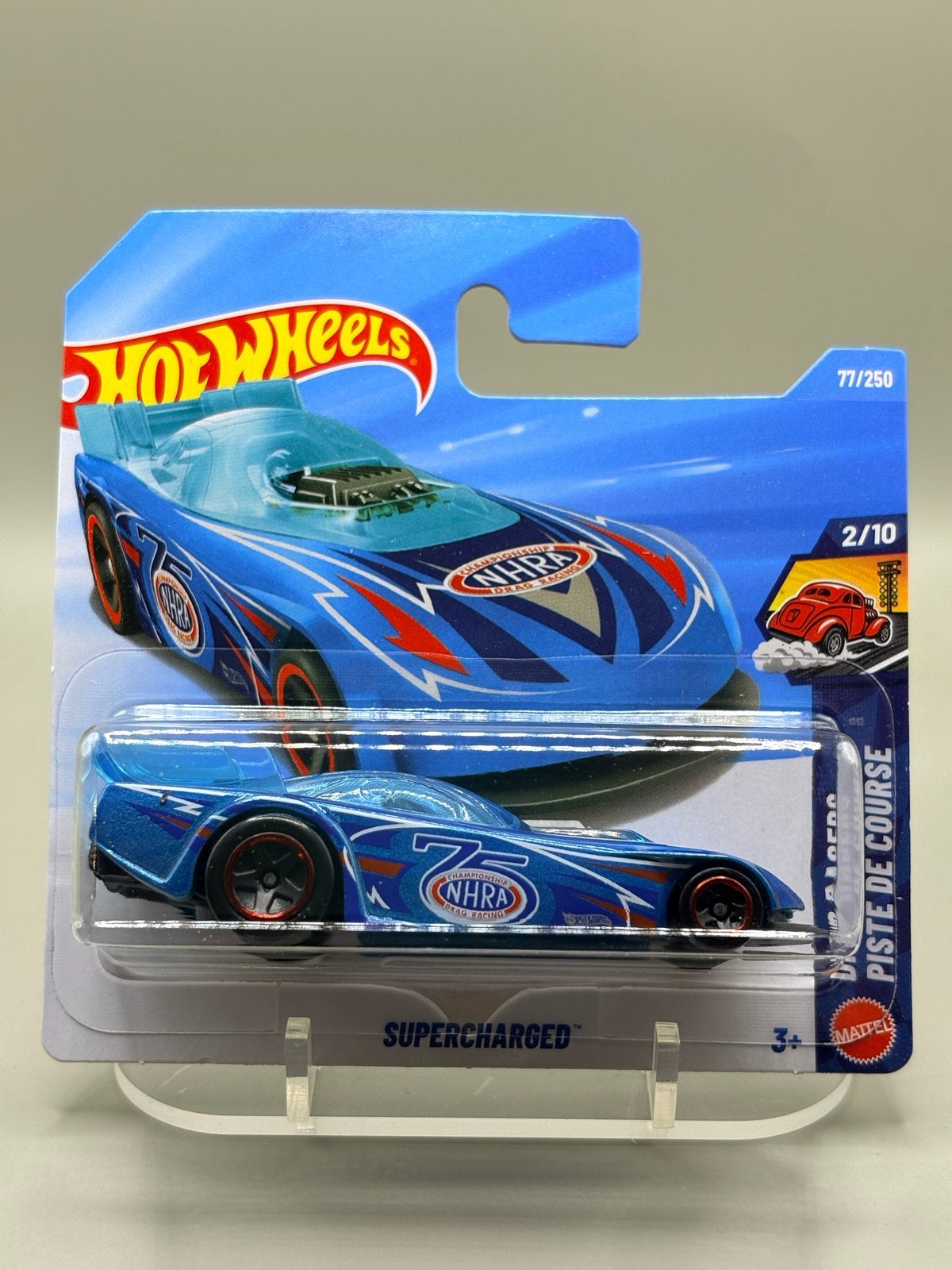 Hot Wheels 2026 Supercharged NHRA Drag Racer Blauw, Auto, Nieuw, Ophalen of Verzenden, Mattel