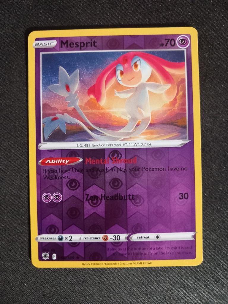 Pokemon Mesprit 066/189 Astral Radiance Reverse Excellent, Verzenden, Zo goed als nieuw, Losse kaart, Foil