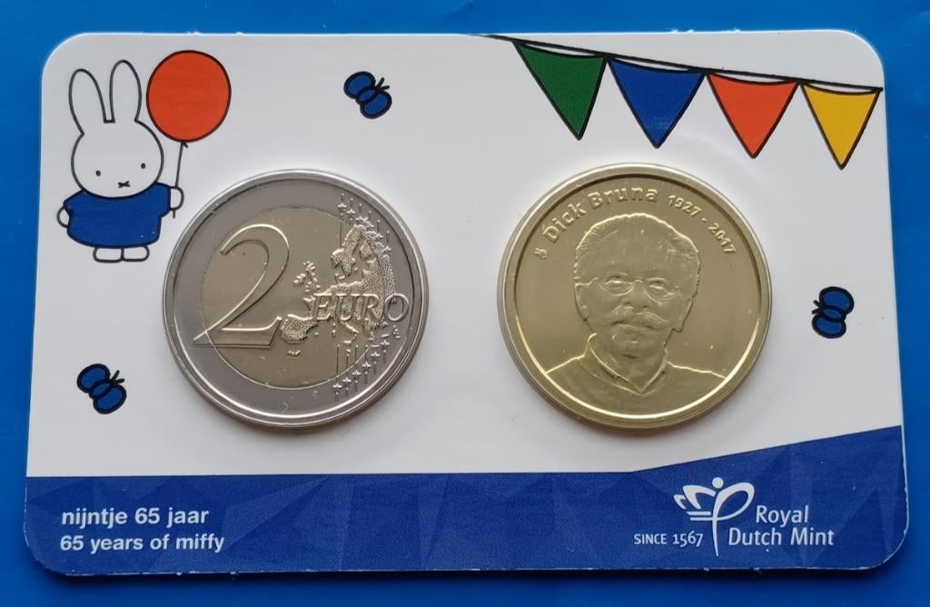 65 jaar Nijntje in coincard, Verzenden, Koningin Beatrix, Euro's, Setje